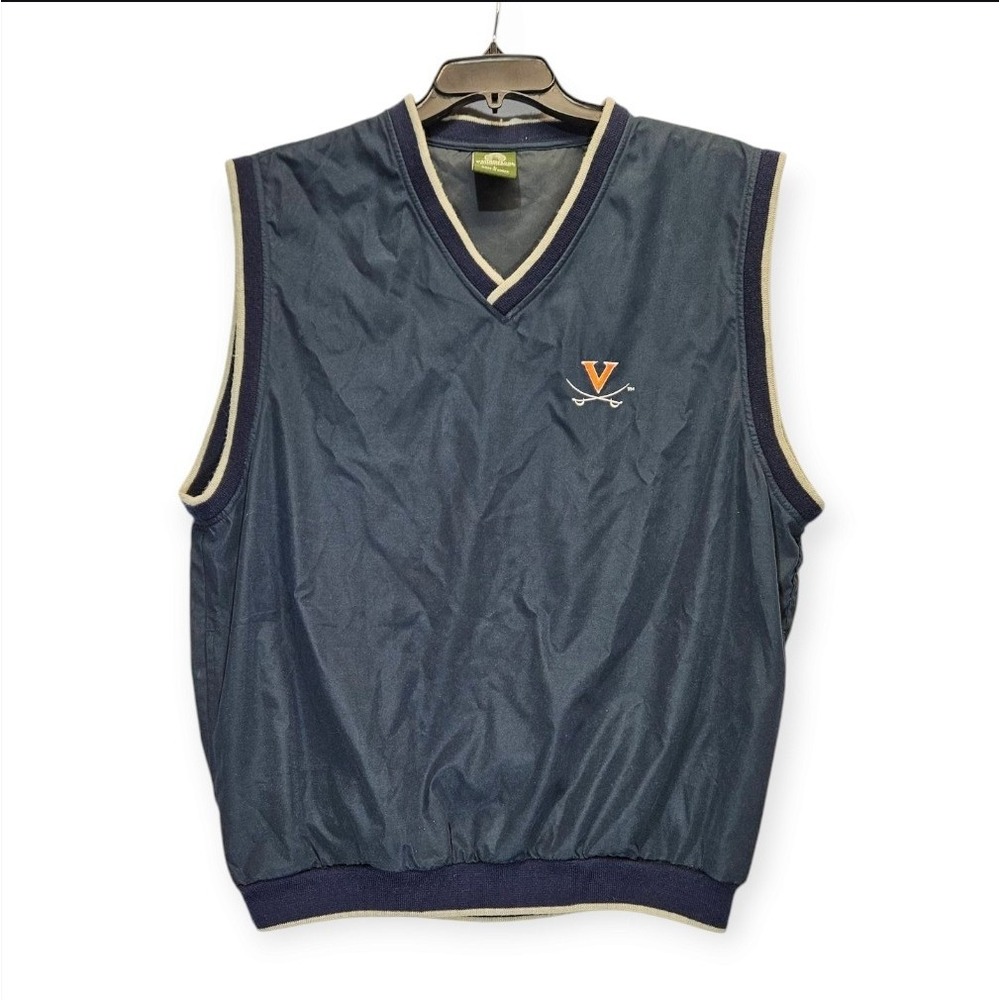 Virginia UVA Cavaliers Weatherproof Vest Mens‎ Large Navy Football Basketball
